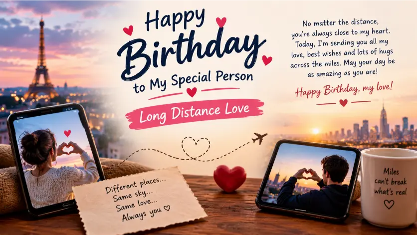 Birthday Wishes Long Distance Love